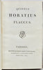 1800 Pierre Didot printing of Horace: Quintus Horatius Flaccus