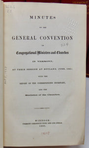 Vermont General Convention Congregational Church Records, 1861-1930