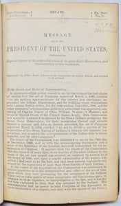 Harrison, President Benjamin.  Message from the President...Reports on the division of the Great Sioux Reservation