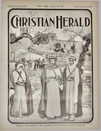 The Christian Herald 1901. Cover illustration Arabs at  Church of the Ascension, Mount of Olives.