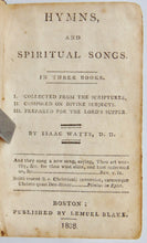 Load image into Gallery viewer, Watts, Isaac. Psalms, Hymns, and Spiritual Songs 1808 Boston