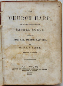 Hanby, William. The Church Harp 1859 Brethren in Christ Hymnal