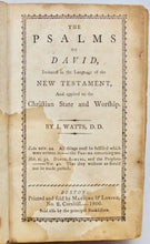 Load image into Gallery viewer, Watts.  The Psalms of David and Hymns &amp; Spiritual Songs 1806 Boston imprint