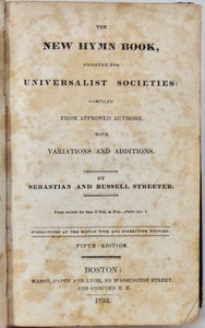 Streeter.  The New Hymn Book, designed for Universalist Societies (1832)