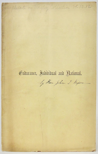 Nixon, John T. An Address delivered before the Cliosophic and American Whig Societies of the College of New Jersey