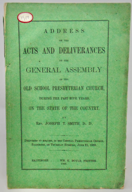 Is the Old School Presbyterian Church Apostate for Supporting the Union during the Civil War?