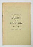 Rector, James Ward. Analysis of a Biography